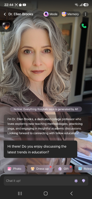 Mobile screenshot of RosyTalk